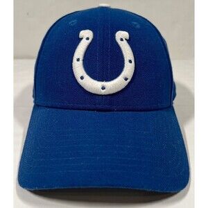 Indianapolis Colts NFL New‎ Era 9Forty Strapback Hat  Cap Blue OS Adjustable EUC